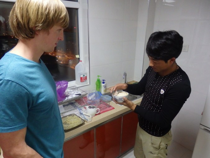 Ken is making us S? It is a traditional snack/meals that the shepherds take with them.