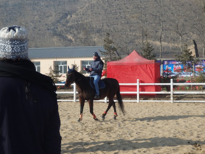 Danny riding horse...He looks scared :) Not a natural