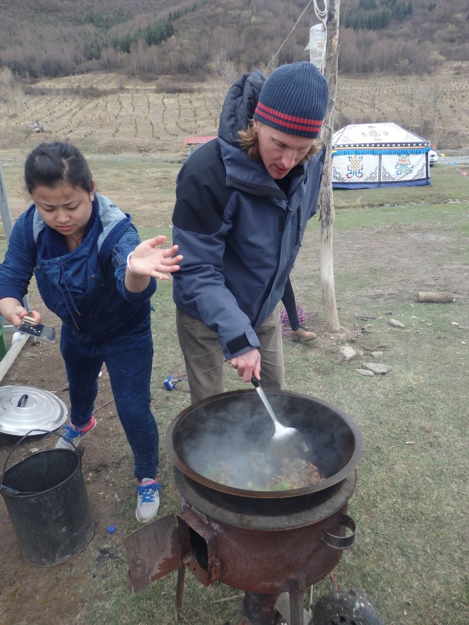 we also cooked up a little Chinese stir-fry!