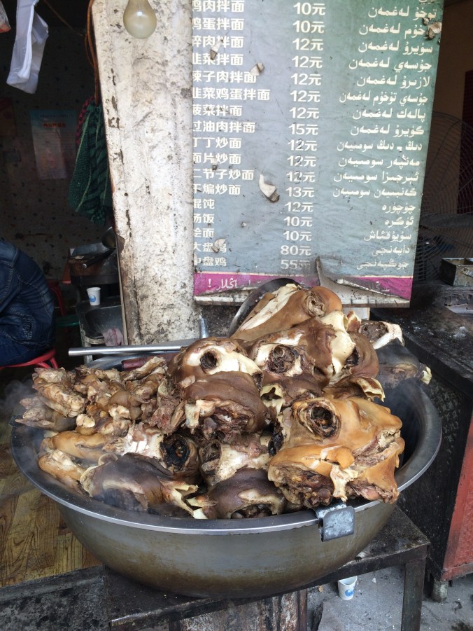 For roughly 5 dollars you can purchase a lamb skull and eat its brain. We decided to pass on this deal.